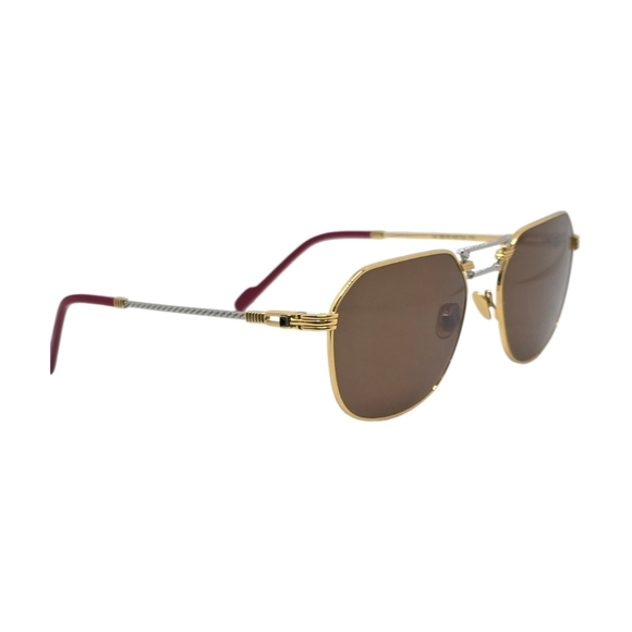 Porta Romana Brown Sunglasses GOLD PLATED - Picture 4 of 6